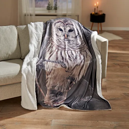 Pătură Bufniță zăpezită