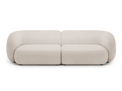 Canapea modulara 4 locuri, Kate, Micadoni Home, 243x99x76 cm, tesatura boucle, bej