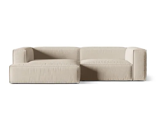 Coltar modular stanga 4 locuri, Nuria-215, Micadoni Home, 292x147x72 cm, tesatura structurata chenille, bej