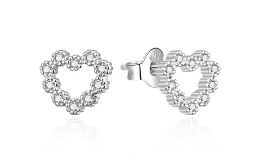 Agato Cercei sclipitori din argint Inimioare AGT-E206PW