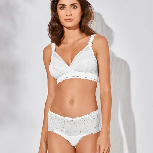 Playtex Coeur Croisé Féminin Sutien cu jumătate căptușit din dantelă reciclată, fără sârmă