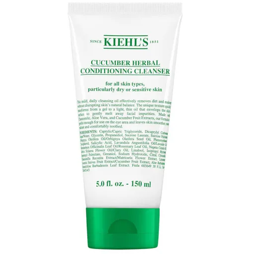 Kiehl's Emulsie fină de curățare pentru piele Cucumber Herbal (Conditioning Cleanser) 150 ml