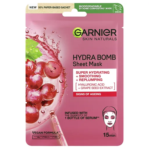Garnier Mască textilă hidratantă Hydra Bomb (Tissue Mask) 28 g