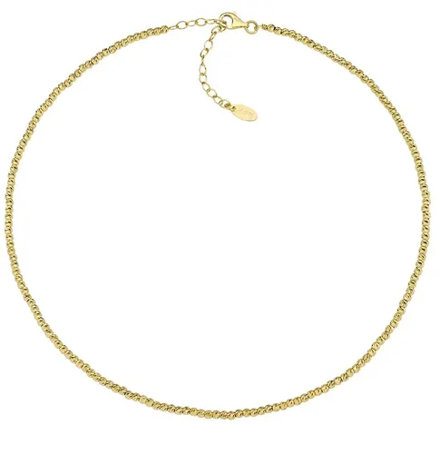 Amen Colier din mărgele placate cu aur pentru femei Essential CLDI25G