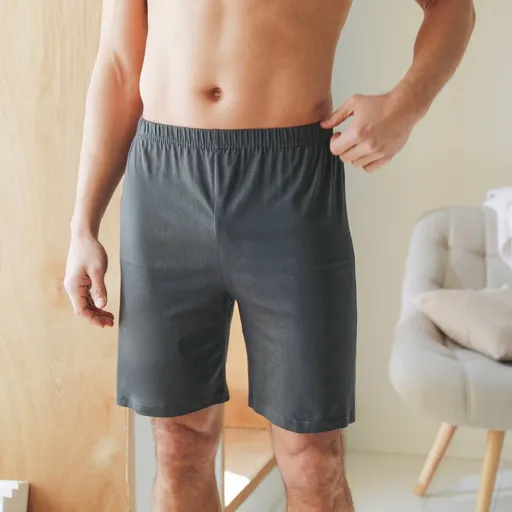 Pantaloni scurți de pijama de culoare uni