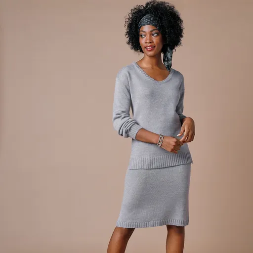 Fustă dreaptă tricotată