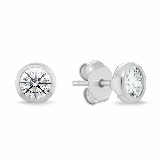 Brilio Silver Cercei stud din argint cu zirconiu cubic EA1232W 0,6 cm