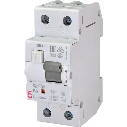 Diferential RCBO, ETI 002173201, KZS-2M A B6/0.03