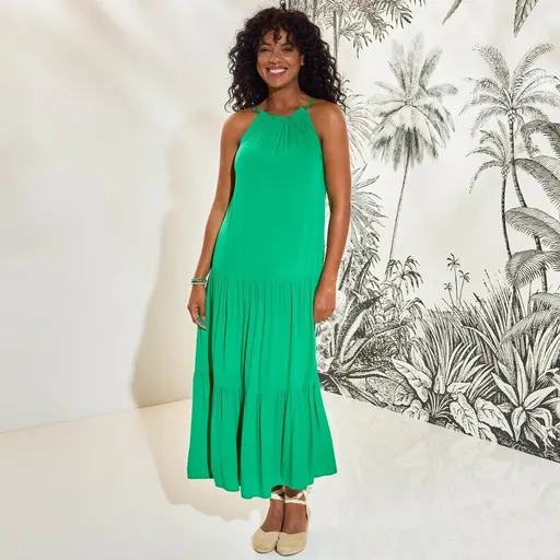 Rochie lungă din crep fără mâneci