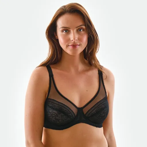 Sutien micșorant din dantelă și tul Camana, cu arcuri