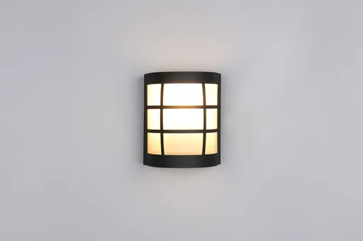 Aplica de perete pentru exterior Sintra, RL, 14x10.5x16.5 cm, 25W, 1x E27, inox, negru mat